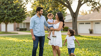 Family with term life insurance coverage in Peoria, IL